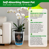 Garvee Set di 2 fioriere autoirriganti alte 16" bianche per interni e patio