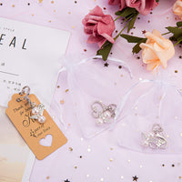 Garvee - Set di 20 portachiavi a forma di angelo custode con perline, fatti a mano, regalo per matrimonio, battesimo, Natale, compleanno, multicolore