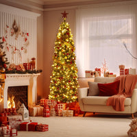 Albero di Natale Artificiale Garvee 182 cm con Supporto Metallico e Borsa