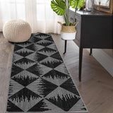 Tappeto lavabile Garvee 80 x 150 cm nero a pelo corto antiscivolo per soggiorno e camera da letto