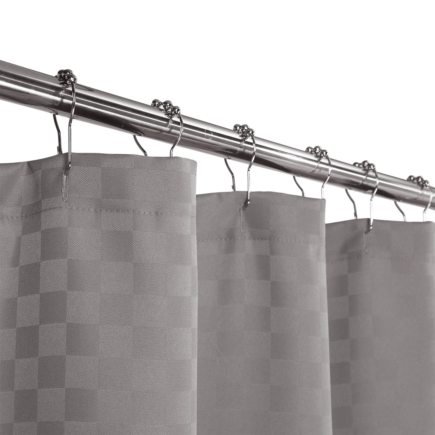 Tenda da doccia Garvee Waffle Plaid, poliestere pesante, 72x72 pollici, grigio, arredo bagno di qualità alberghiera