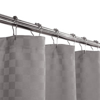 Tenda da doccia Garvee Waffle Plaid, poliestere pesante, 72x72 pollici, grigio, arredo bagno di qualità alberghiera
