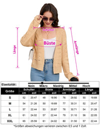 Giacca corta in maglia leggera da donna Garvee Bolero, elegante e casual, color albicocca, taglia S