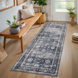 Garvee Tappeto Corridoio Vintage 60x230cm Antiscivolo Pelo Piatto 100% Poliestere Facile da Pulire Pieghevole per Corridoio & Camera da Letto
