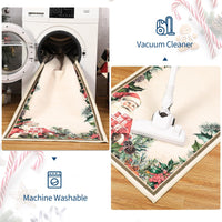Tappeto natalizio lavabile Garvee, antiscivolo, per soggiorno, camera da letto, cucina, 120x170 cm, multicolore