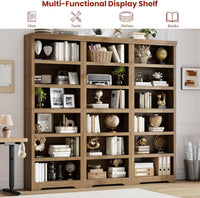 Garvee Libreria Rustica Alta 190,5 cm con 2-6 Ripiani Regolabili, Struttura in MDF Robusta, Elegante, Antiribaltamento, per Soggiorno e Studio, Bianco
