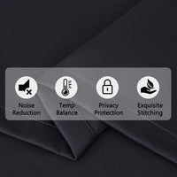 Garvee 2 pezzi mantovane oscuranti per finestre, soggiorno, cucina, camera da letto, mantovane termoisolanti per finestre, nero, 26×30 pollici