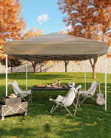 Garvee Tenda Gazebo 10x10FT Pop Up Khaki - Facile Montaggio, Tela Resistente, Leggera, Pieghevole - Per Campeggio E Feste All'aperto