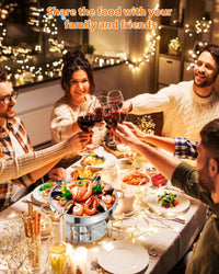 Vassoi riscaldanti per buffet Garvee da 2 pezzi, 5 litri, in acciaio inox, colore oro rosa, per feste, matrimoni, eventi