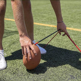 Garvee American Football Kicktee Metallo Rosso - Regolabile, Pieghevole, Acciaio Robusto, Portatile, Allenamento e Competizioni