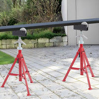 Supporto regolabile per tubi in acciaio Garvee - Altezze 28-52 pollici con ruote, pieghevole per saldatura e tubazioni