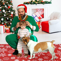 Tappeto natalizio per interni Garvee con motivo a fiocco di neve, antiscivolo, lavabile, morbido, anti-pelucchi per bagno e cucina, decorazione festiva