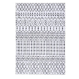 Garvee Tappeto Boho Morbido 160x200 cm Lavabile Antiscivolo Poliestere Bianco/Nero Soggiorno Ufficio
