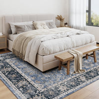 Tappeti lavabili Garvee, tappeto per soggiorno a pelo corto, tappeto per camera da letto, tappeto per soggiorno, 120x170 cm, stampa boho vintage, cashmere e cotone