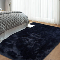 Tappeto Garvee Navy 8x10 piedi soffice velluto 4 cm pelo poliestere antiscivolo morbido per soggiorno e camera da letto