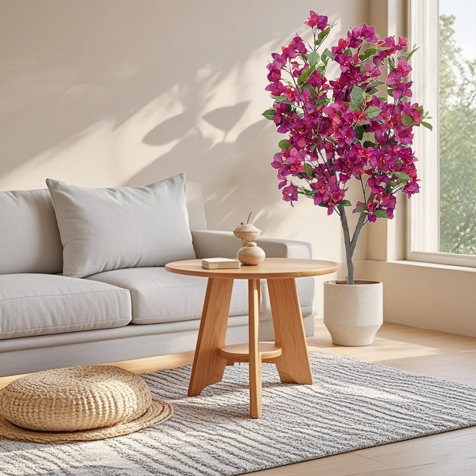 Garvee Bougainvillea Künstlicher Baum 4ft Hoch, Pflegeleicht & Lebensecht, Plastik, Vielseitig Für Zuhause & Büro, Grün