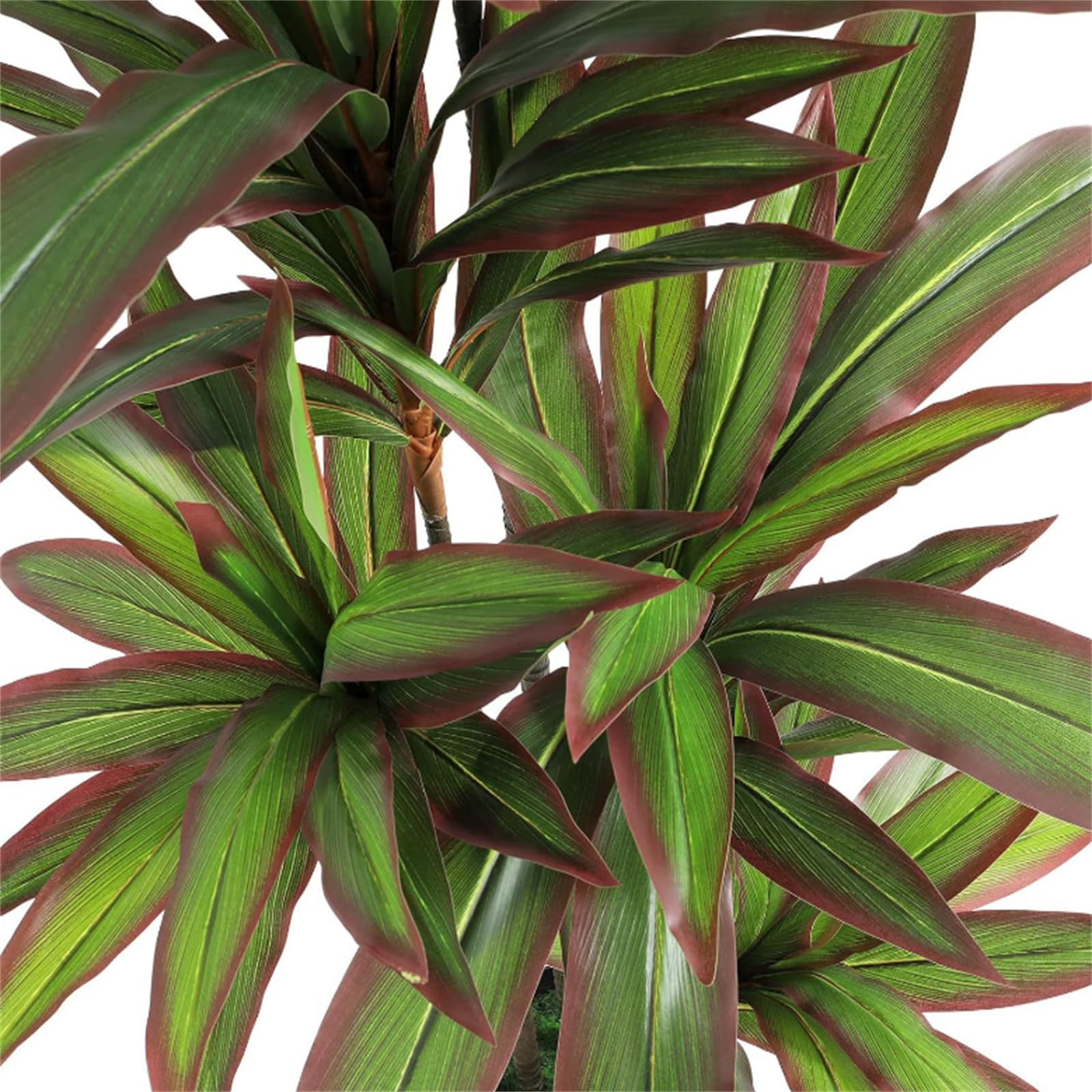 Albero di dracena artificiale Garvee da 4 piedi/5 piedi con rami e foglie di lunga durata, tessuto di seta, facile da pulire, vaso nero per casa e ufficio, verde