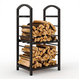 Garvee Portalegna Doppio Strato in Ferro Battuto Resistente Ventilato 4 Ganci Design Elegante Rame Interni Esterni - Copper