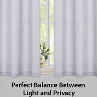Tende in finto lino GARVEE, stile rustico, filtranti la luce e facili da pulire, 27x45 pollici, grigio, per camera da letto e soggiorno