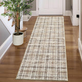 Tappeto Garvee Motivo Carom Irregolare Rettangolare Antiscivolo Beige 60x230 cm per Soggiorno e Camera da Letto - Beige