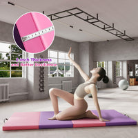 Tappetino da ginnastica pieghevole Garvee da 2'' in schiuma EPE antiscivolo, rivestimento in pelle PU, portatile, per yoga e arti marziali, multicolore