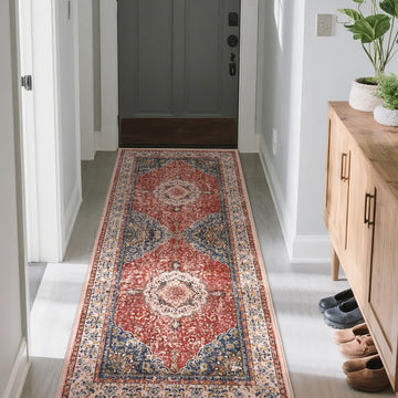 Tappeto antiscivolo lavabile Garvee Boho Vintage per soggiorno e camera da letto