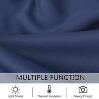 Tende oscuranti corte Garvee da 24 pollici, 2 pannelli, oscuranti, materiale pesante, blu navy, per piccole finestre, cucina e soggiorno