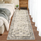 Garvee Tappeto Perlfleece 100% Poliestere Beige-Marron 60x230cm per Soggiorno e Cucina, Flessibile e Lavabile