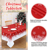 Garvee Tischdecke Con Bordura Di Fiocchi Di Neve Antimacchia Colore Fisso Per Occasioni Festive Vari Taglie Elegante Design