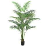 Garvee Pianta Artificiale Areca Palmera 1,83 m con 9 Foglie Banana, Tronco Plastica Regolabile, Decorazione Tropicale Interno Esterno, Verde Naturale