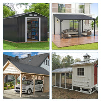 Lastre per coperture metalliche Garvee, 20 pezzi, acciaio zincato, 0,01 pollici, antiruggine, impermeabili, per giardino e terrazza, 43,3 x 17,72 pollici