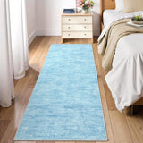 Garvee Tappeto Moderno Monocromatico Lavabile in Lavatrice Resistente Bambini Animali Taglie Varie Soggiorno Camera - Azzurro Chiaro