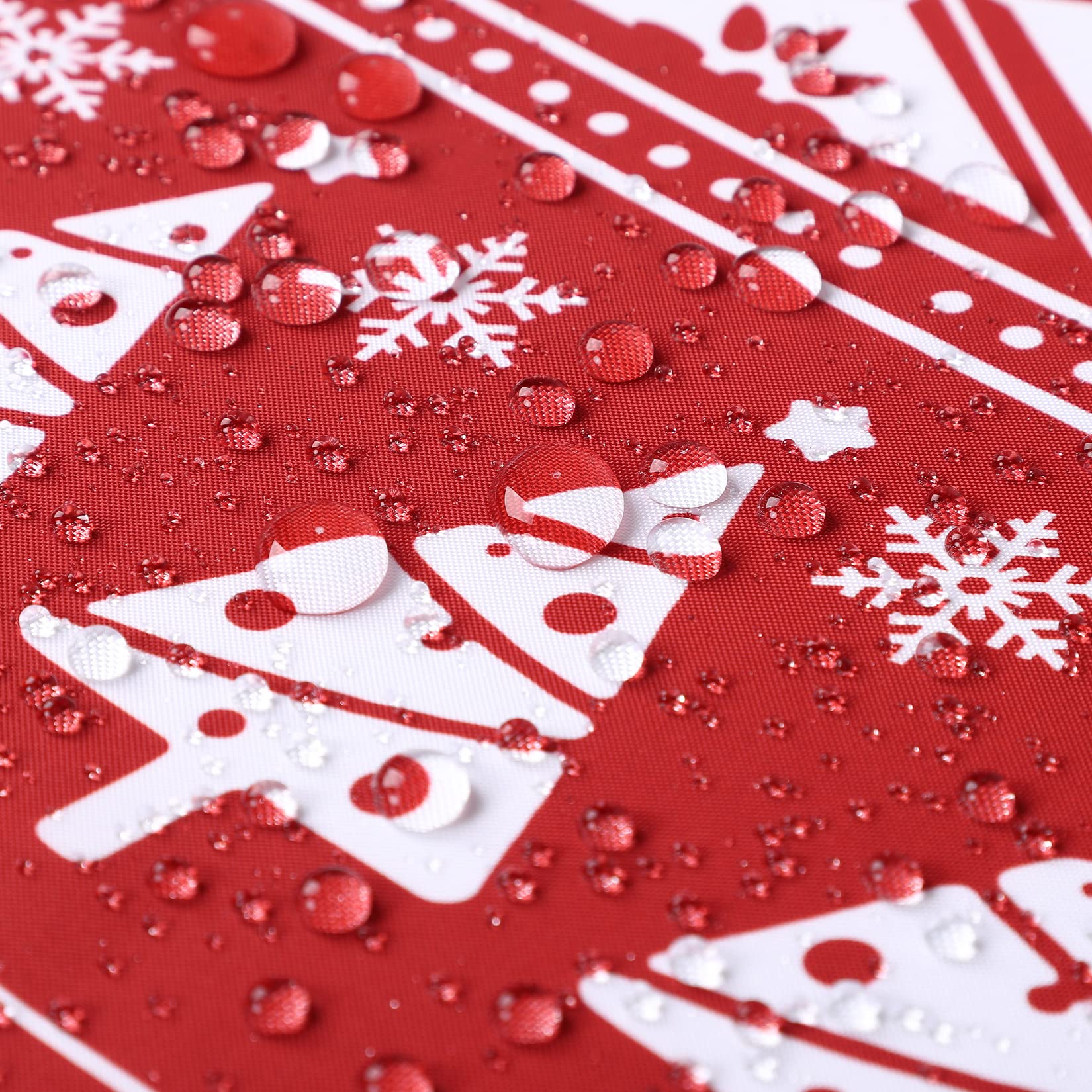 Tenda da doccia natalizia Garvee con motivo ad albero e cervo, impermeabile, magnetica, 35x72 pollici, rosso e bianco, arredo bagno