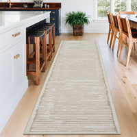 Tappeto Garvee lavabile a pelo corto 80x150cm beige per camera da letto soggiorno cucina corridoio