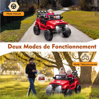 Garvee 12V Auto elettrica per bambini rossa con LED, musica Bluetooth per feste in giardino e attività all'aperto