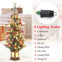 Albero di Natale artificiale Garvee con luci 140 cm 108 LED per casa e ufficio