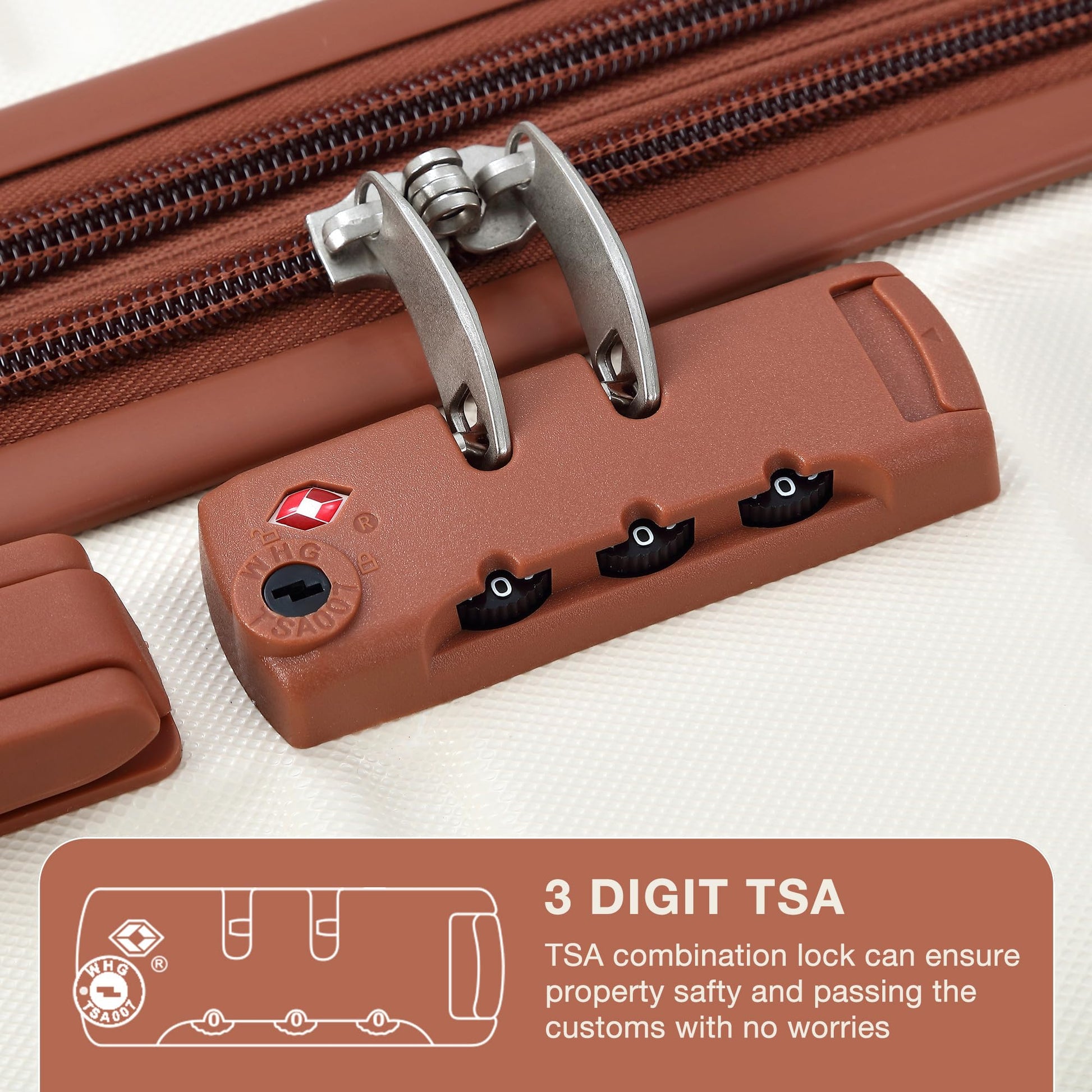 Valigia da viaggio Garvee in ABS rigido con lucchetto TSA, 76,5x49,5x30,5 cm, leggera, grande, nera