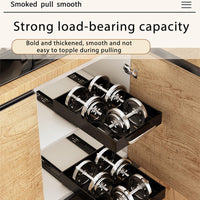 Garvee Set da 2 pezzi per porta scorrevole, per cucina e bagno, plastica robusta, salvaspazio, nero