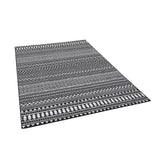 Tappeto Corridoio Boho Garvee Impermeabile Facile da Pulire Pelo Basso Poliestere Antiscivolo Nero Intenso 80x150cm Soggiorno Camera da Letto