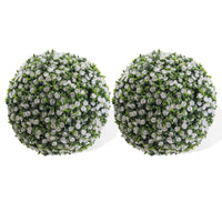 Garvee, sfere di fiori artificiali da 15 pollici, set da 2, resistenti alle intemperie, senza manutenzione, materiale PE, per decorazioni da giardino e matrimoni, verde