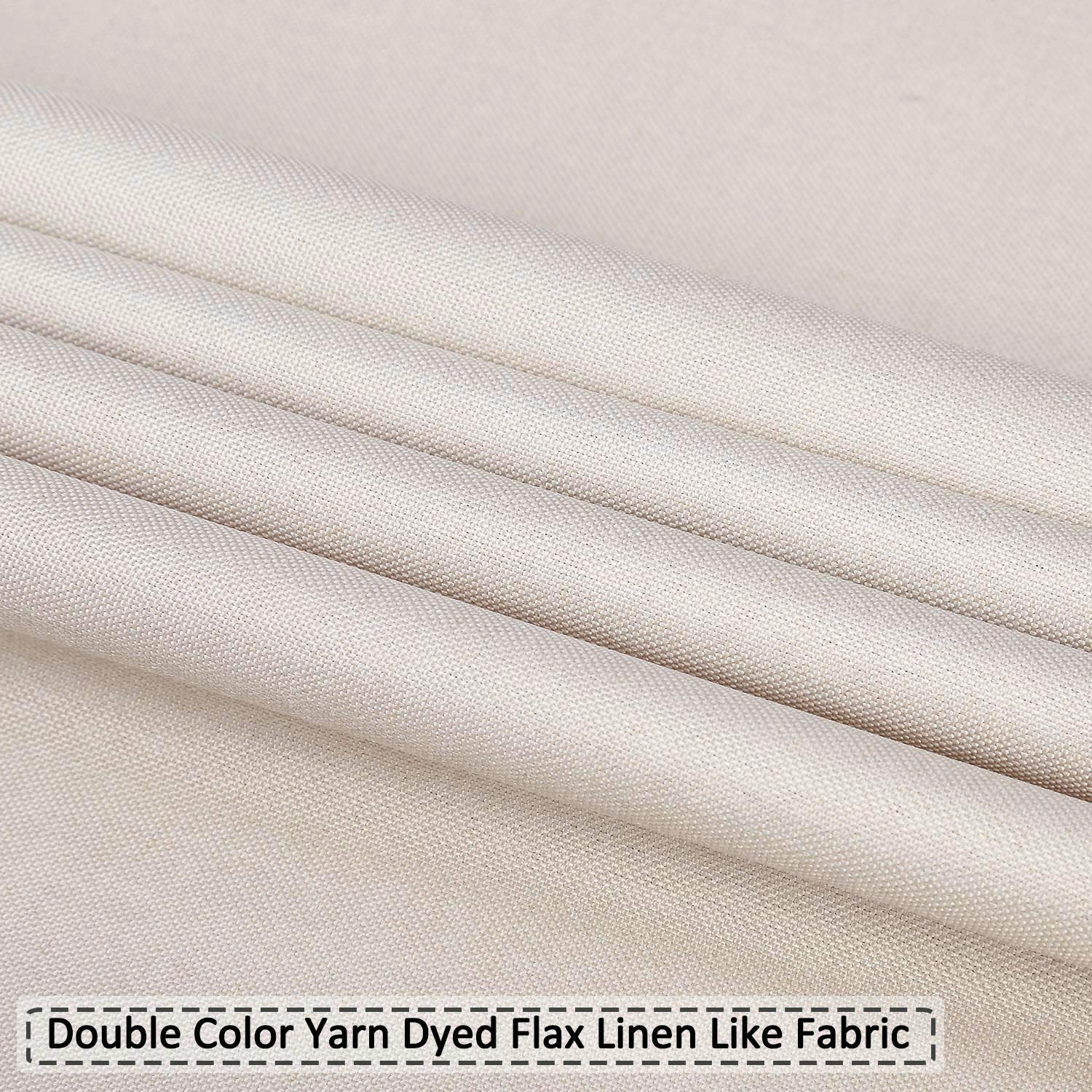 Tenda da doccia Garvee in poliestere impermeabile con ganci per vasca e doccia, beige, leggera, idrorepellente, facile da installare