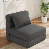 Divano letto pieghevole Garvee in memory foam, tessuto di lino, versatile, soggiorno, ufficio, ospiti, comodo - 
