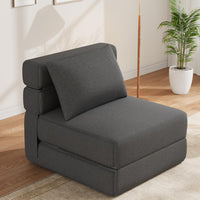 Divano letto pieghevole Garvee in memory foam, tessuto di lino, versatile, soggiorno, ufficio, ospiti, comodo