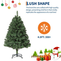 Albero di Natale Artificiale Garvee 140 cm - Effetto Abete Fraser, 250 Luci Multicolori 9 Modalità, Rami Incernierati Verde