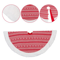 Gonna per albero di Natale in maglia Garvee da 48 pollici con fiocchi di neve, doppio strato, rifinitura in pelliccia sintetica per interni e ufficio, rustica, grande, bianca