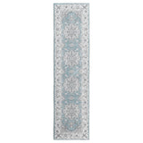 Tappeto vintage Garvee morbido e lavabile per camera da letto e soggiorno, tappeto antiscivolo, 60 x 230 cm, blu