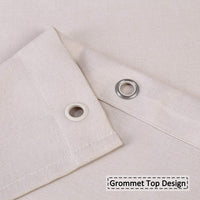 Garvee Flax Linen Like 240GSM Schwerer Stoff Duschvorhang Mit Haken Für Hotel Luxus Badezimmer 180x210 cm Elfenbein