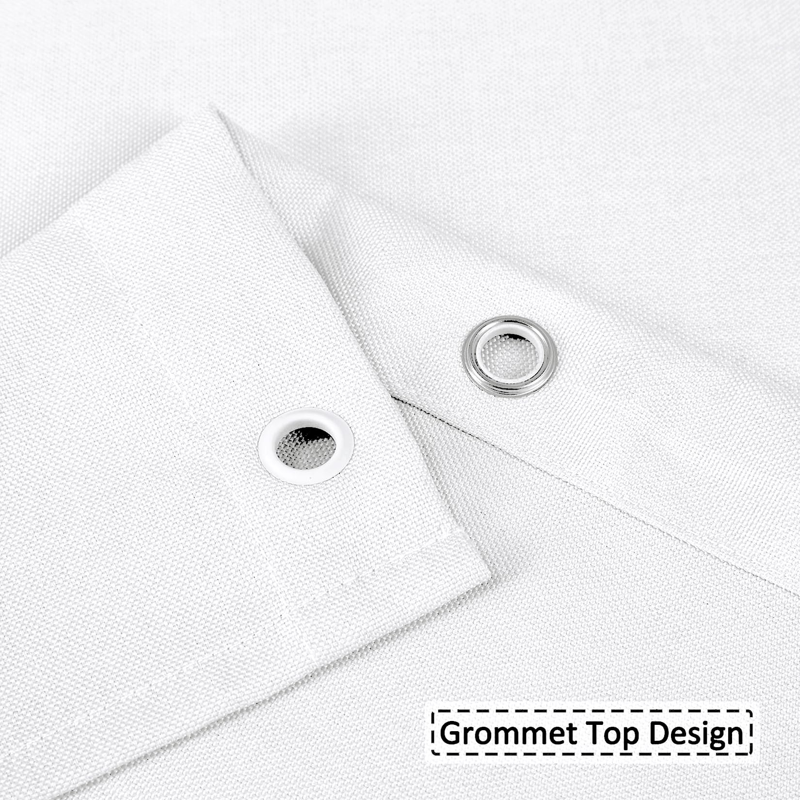 Garvee Schwerer Flachs-Leinen-Duschvorhang 240GSM Weiß 180x213 cm Für Badezimmer Hotel-Luxus Wasserdicht Waschbar