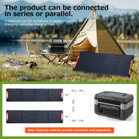 Pannello solare pieghevole GARVEE da 210 W con cavo MC-4 a XT60, IP68 impermeabile, monocristallino, montaggio flessibile, campeggio all'aperto ed emergenza