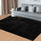 Tappeto Shaggy Garvee Corridoio Ultramorbido Antiscivolo Lavabile Poliestere Schiuma Memory Nero 120x170cm Soggiorno Camera Bambini Ingresso - Schwarz